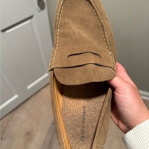Crown Vintage Brown Suede Loafers Classic Slip-On Style